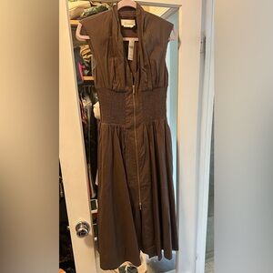 Anthropologie Brown Midi Dress New